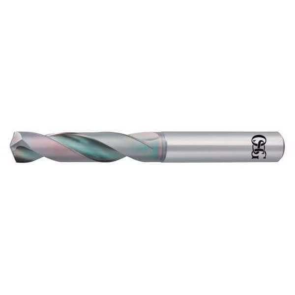 Screw Machine Drill Bit, 23/64 in Size, 140  Degrees Point Angle, Solid Carbide, EgiAs Finish