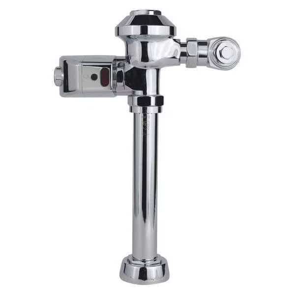 Toilet Automatic Flush Valve, 1.28 gpf gpf, Polished Chrome, 1 in, 1 1/2 in Spud Coupling