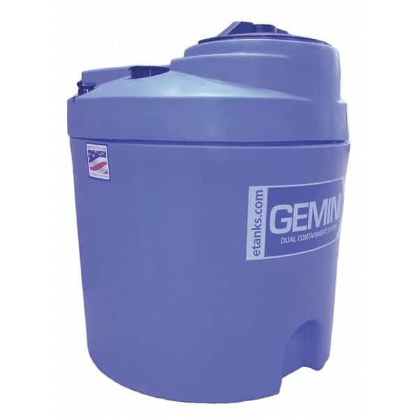 Storage Tank, Double Wall Vertical, LDPE 1.9, Blue, 20 Gal
