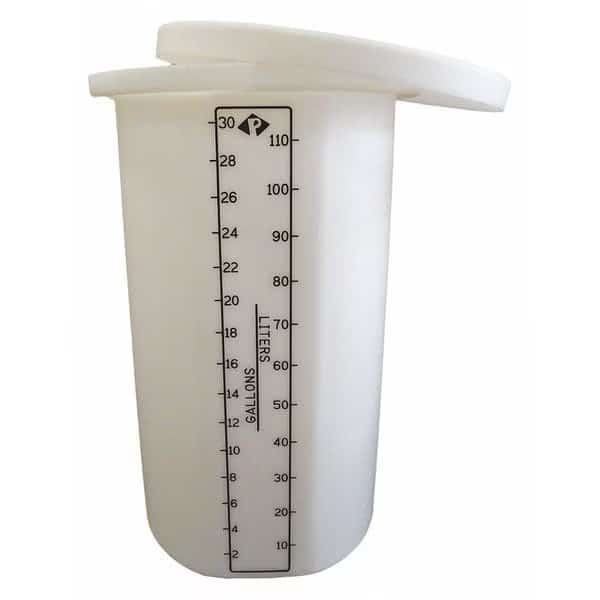 Storage Open Top Process Chemical Tank, Vertical, LDPE, Nat, 30 Gal