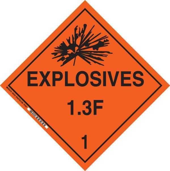 DOT Container Placard,10-3/4" Label W, Mfr#: 63355, BRADY