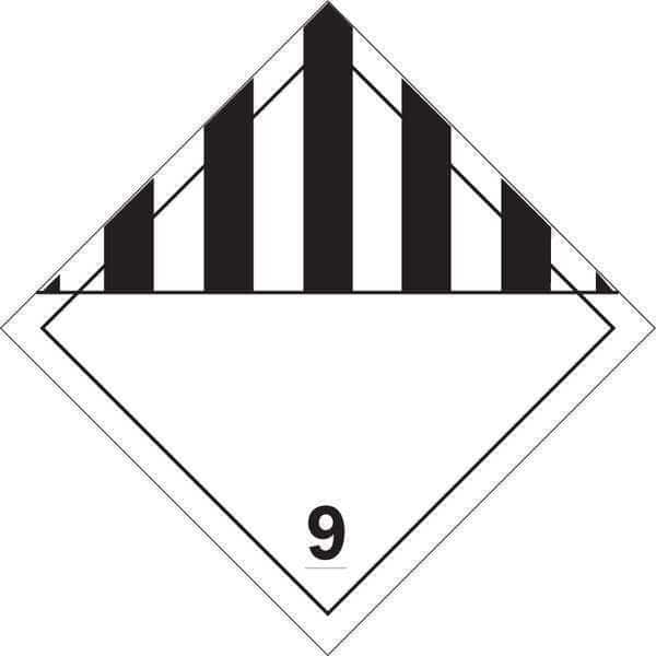 DOT Container Placard, B-946 Pressure Sensitive Vinyl, 10-3/4" W x 10-3/4" H