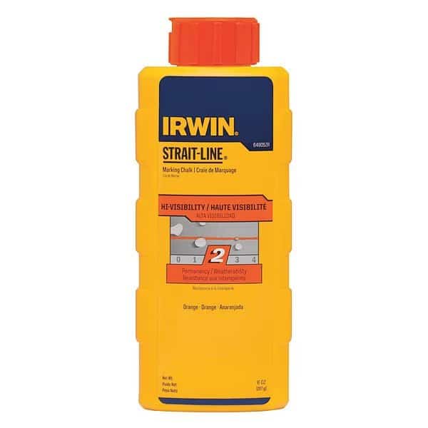 Chalk Line,Orange,8 oz.,High Visibility, Mfr#: 64905ZR, IRWIN INDUSTRIAL TOOL CO.