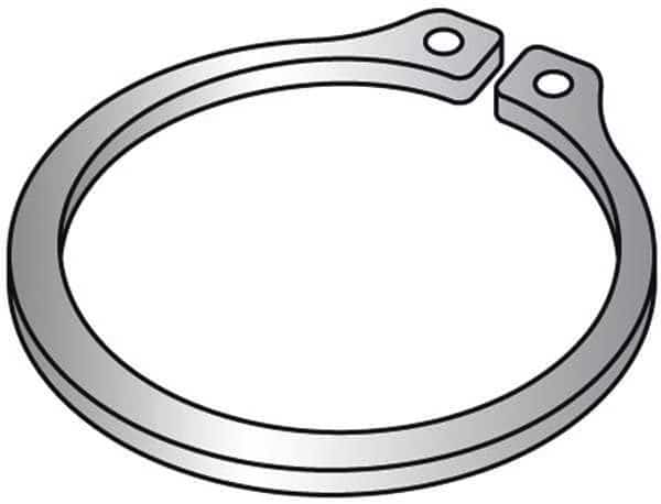 External Retaining Ring, Steel, Plain Finish, 5 PK