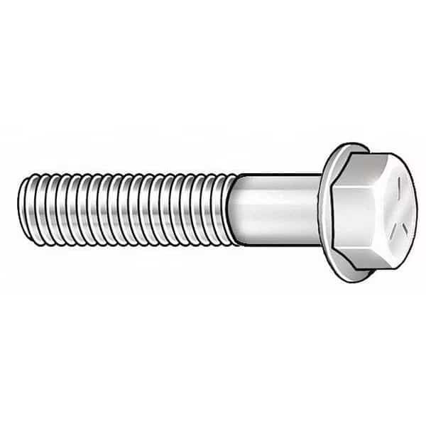 Grade 8, 5/8"-11 Flange Bolt, Black Phosphate Steel, 5 in L, 5 PK