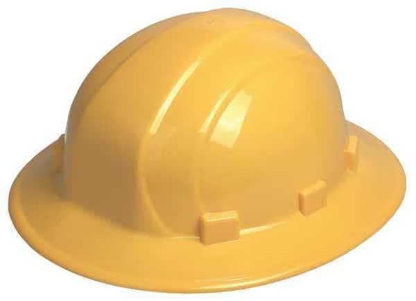 Hard Hat, Omega II, Polyethylene, 6 Point Ratchet, Type 1, Class E, Yellow