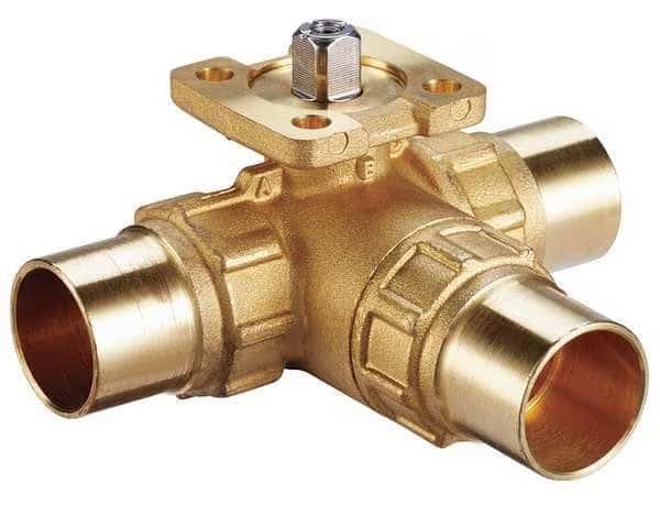 Ball Valve, 3 Way, SS Trim, Sweat 3/4