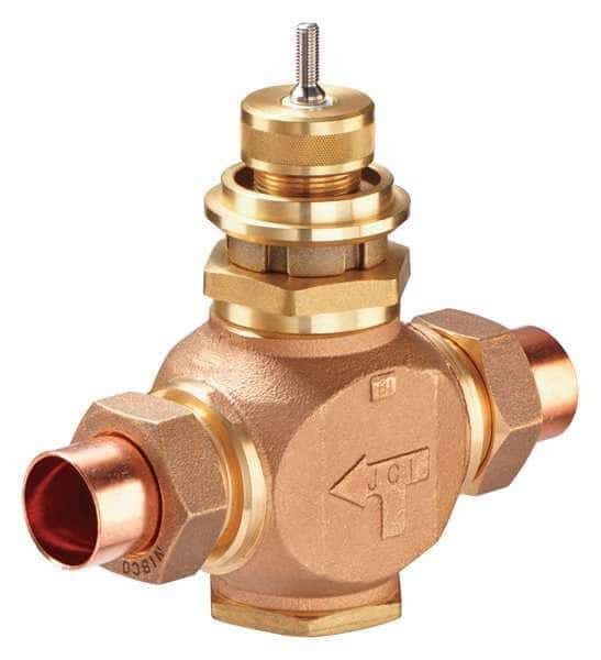 Globe Valve,2-Way,NC,1/2 In,Sweat, Mfr#: VG7481CT, JOHNSON CONTROLS