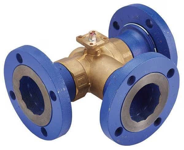Ball Valve, 3 Way, SS Trim, Flanged 2-1/2
