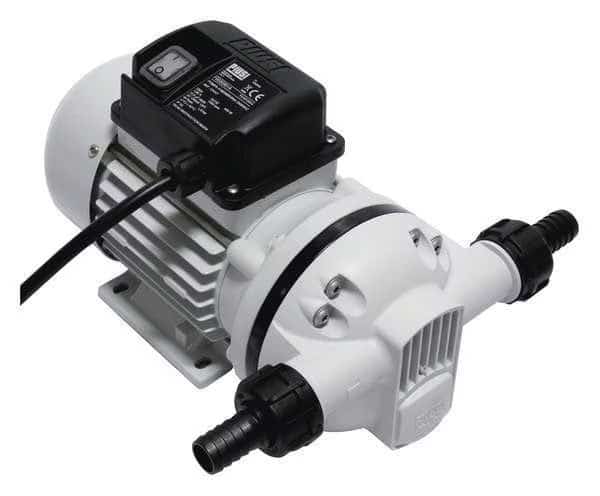 Electric Operated Drum Pump, 120VAC, 9.5 Max. Flow Rate , 43/64 HP, Techno Polymer, 3/4" Inlet