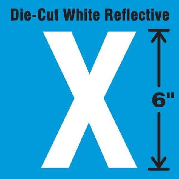 Die-Cut Reflective Letter Label, X, 6In H