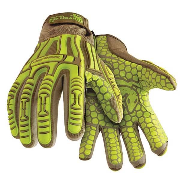 Rig Lizard Heat Resistant Gloves, SuperFabric(R)/Synthetic Leather, 250 Degrees F Max Temp., 1 PR