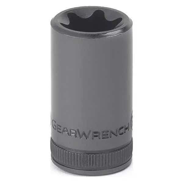 Torx Socket 1/4" Drive x E4, 0.984" Length, black oxide, 1/4" Drive External Torx Socket E4