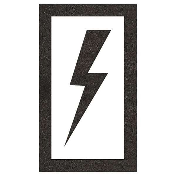 Pavement Stencil,23"H,44"W,0.125" Thick, Mfr#: STL-108-53622, RAE