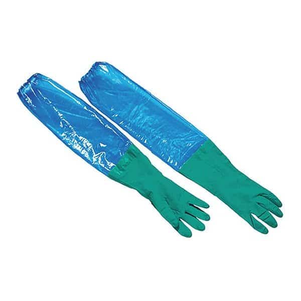 PolyCo VR(R) 50, Sleeve Gloves, 11 mil Palm, Nitrile, Powder-Free, XL (10), 1 PR, Teal