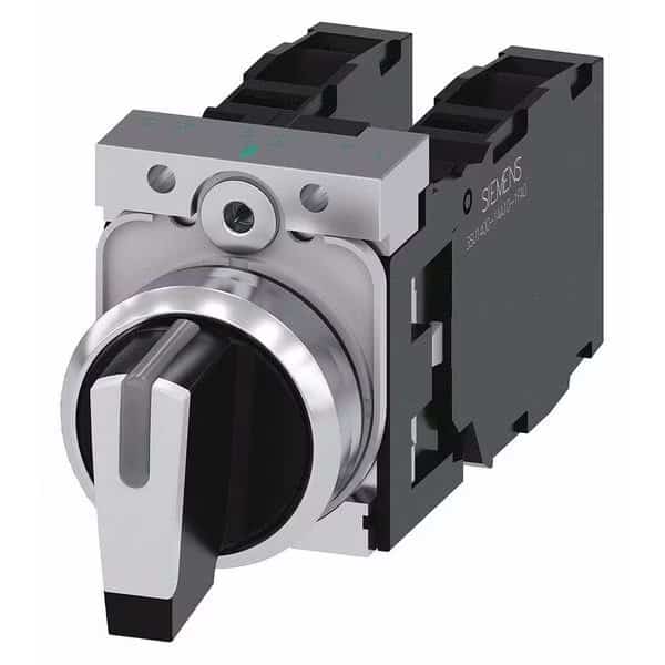 Non-Illuminated Selector Switch, 22mm Sz, SIEMENS, Mfr# 3SU1150-2BM60-1LA0