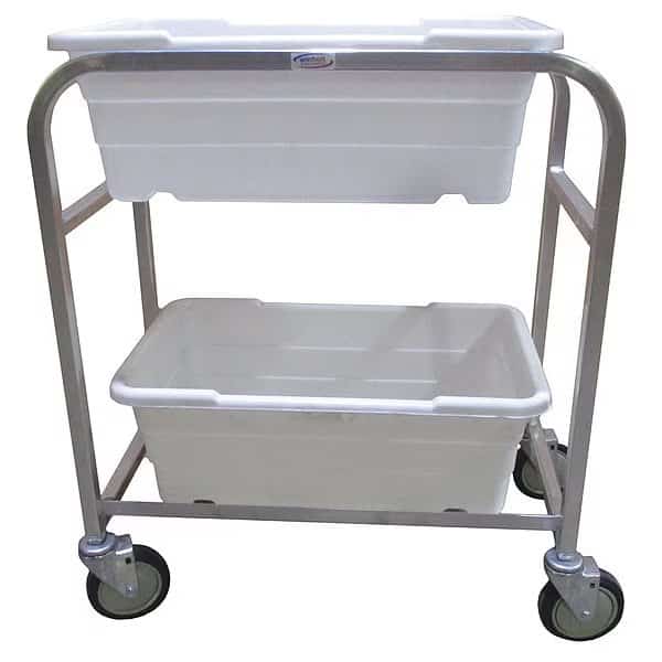 Lightweight Corrosion-Resistant Vertical Rack-Style Tub Cart, 600 lb Load Capacity, 25 in Overall L