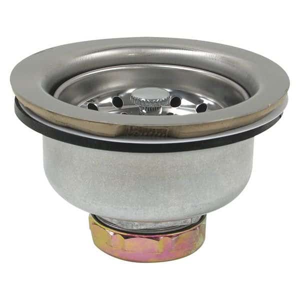 SinkStrainer, D1-3/4", Zinc, GalvS, Chrome