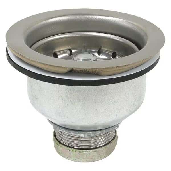 SinkStrainer, D1-1/2", SS, GalvS, Chrome