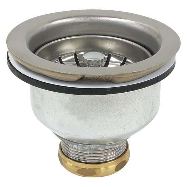 Sink Strainer, Chrome, 4-1/2" L