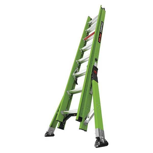 16 ft Fiberglass Extension Ladder, 375 lb Load Capacity