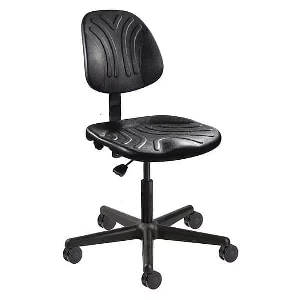 Polyurethane Drafting Chair, 15" to 20", No Arms, Black, Bevco, Mfr#: 7000D-3750S/5