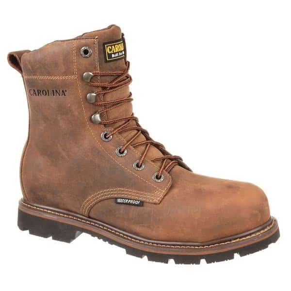 Men's 8-Inch Work Boot, 10 EE, Steel Toe, 8 in H, Brown, CA3557