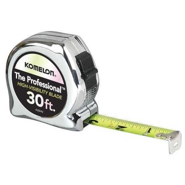 Tape Measure,30 ft.,1 in.,Steel, Mfr#: 430HV, KOMELON