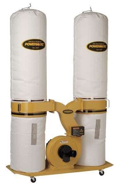 Wood Dust Collector, 1,754 cfm CFM Max Flow, 3 hp, Three Phase