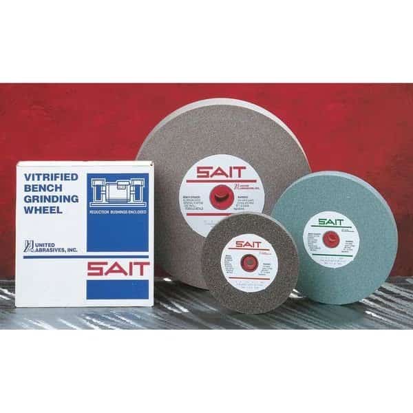 SAIT 28102 Green Silicon Carbide Bench Wheel  (Grade GC120) 6" x 3/4" x 1", 1-Pack