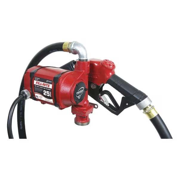 Fuel Transfer Pump, 12 to 24V DC, 25 gpm Max. Flow Rate , 1/3 HP, Cast Iron, 1-1/4 in FNPT Inlet