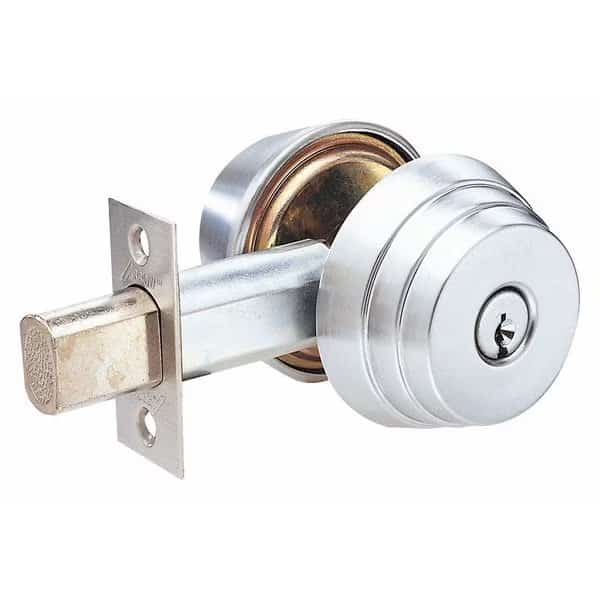 Deadbolt, Cylindrical, Satin Chrome Finish