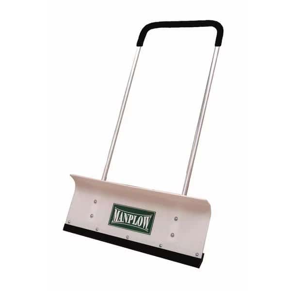 Snow Shovel, 32 in W x Plastic Blade, 48 in L Aluminum Handle