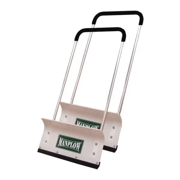 Snow Shovel, 24 in W x Plastic Blade, 48 in L Aluminum Handle