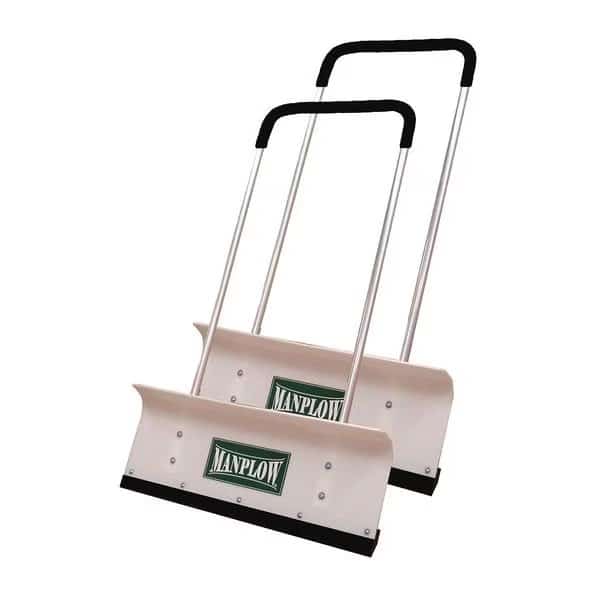 Snow Shovel, 48 in Aluminum U Handle Handle, HDPE Blade Material, 32 in Blade Width, MANPLOW, Mfr# PRO32 2PK