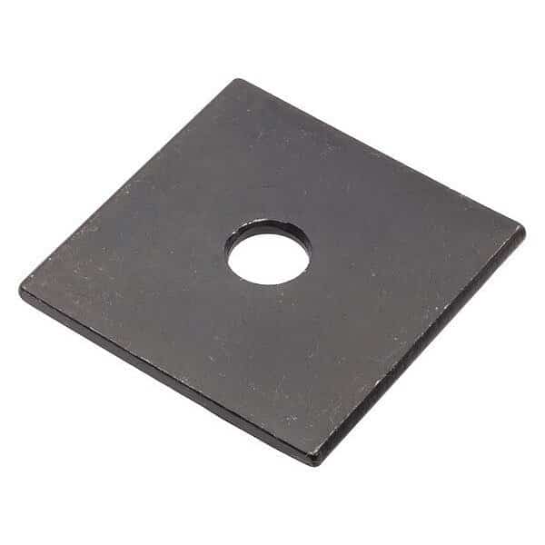 Square Washer, Fits Bolt Size 3/8 in , Low Carbon Steel Black Oxide Finish