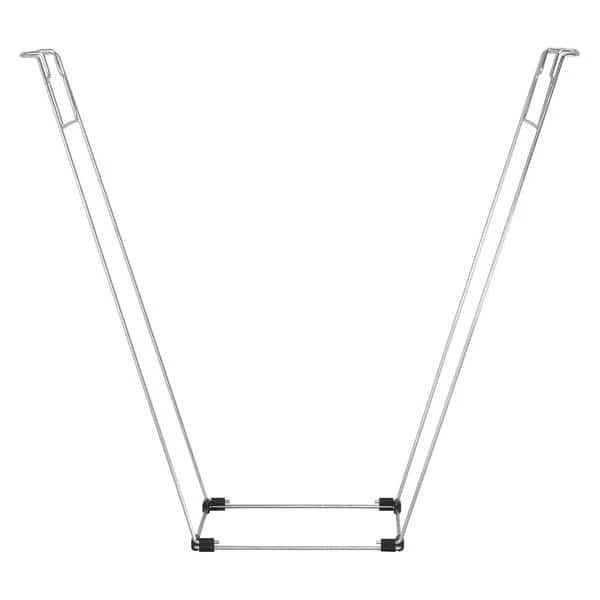 Bag Holder, For 55 gal Contractor Bags or 30 gal Kraft Yard Bags, 16 in L, Steel, Silver