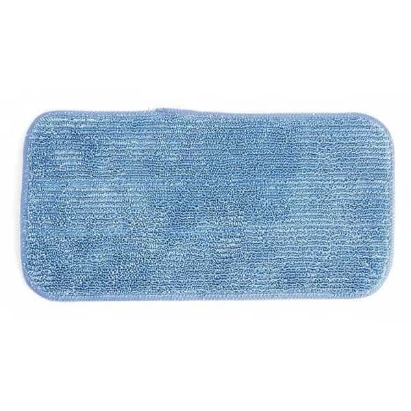 Flat Mop Pad, Hook-and-Loop Connection, Blue, Microfiber, PK12, 2504-SPH-MFP-11B, Hospeco, Mfr#: 2504-SPH-MFP-11B