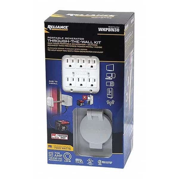 Power Inlet Box,L14-30 NEMA,Plastic, Mfr#: WKPBN30, RELIANCE