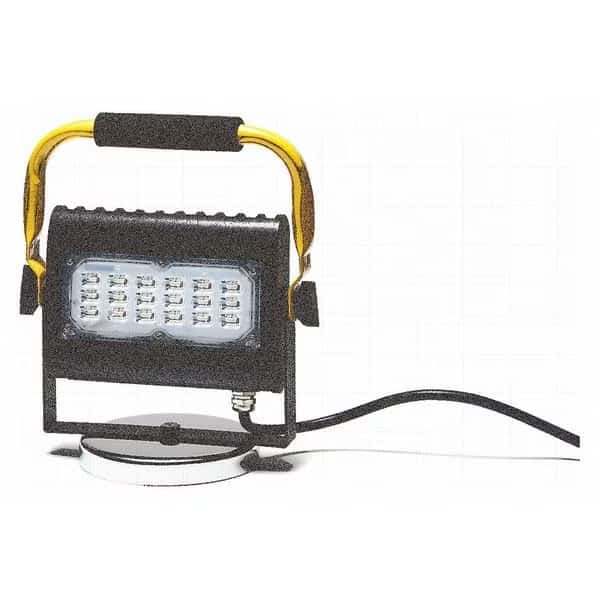 Temporary Job Site Light, 3000 lm, Bk/Yl