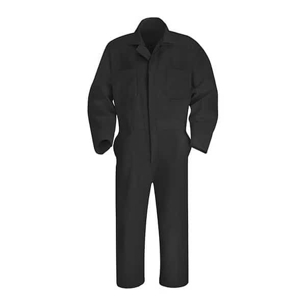 CT10 Mns Ls Action Back Coverall, Cotton/Polyester, 7.25 oz Fabric Weight, Black, 54 Tall