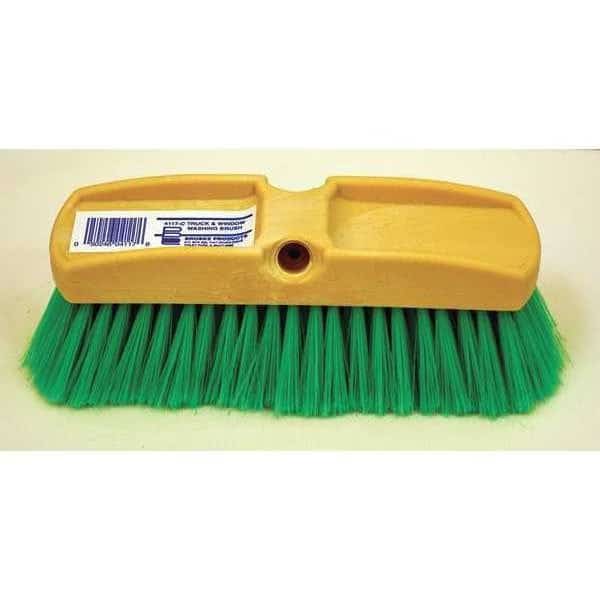 10" Wash brush, green nylon flagged bristles, poly block, BRUSKE PRODUCTS, Mfr# 4117-C