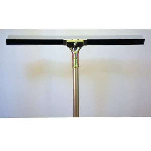24" Floor squeegee, 60" bolt-on steel handle, straight blade
