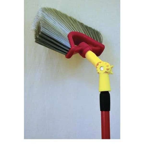 Cob Web brush, green flagged bristle, telescopic 10" handle, Bruske Products, Mfr#: 9136-CEXT