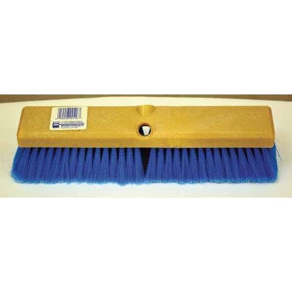 14" Flagged blue wash brush, poly block, no handle