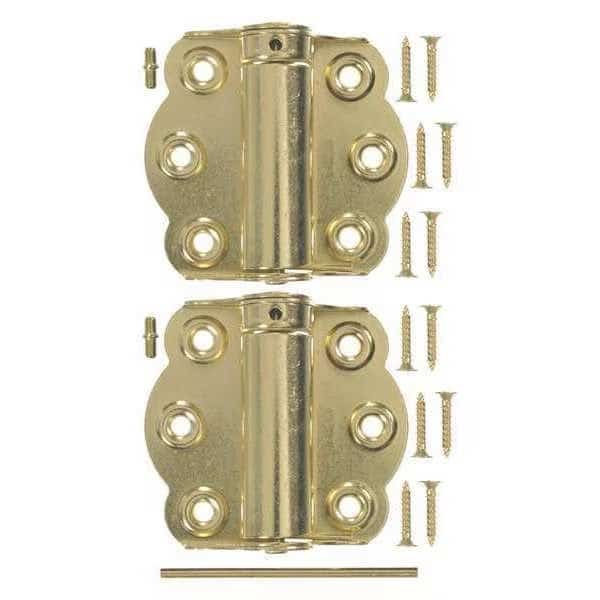 Butt Hinge, 2-3/4" Leaf H, Brass Plated