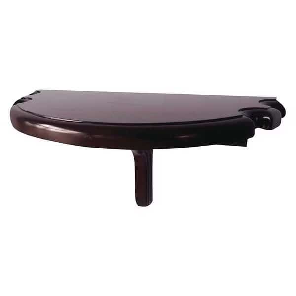 Premium Half Moon Wall Shelf, Mahogany