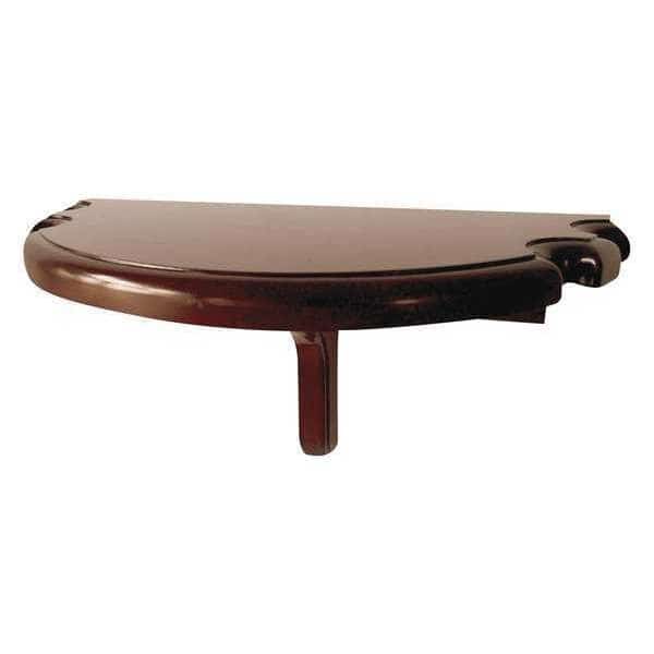 Premium Half Moon Wall Shelf, Walnut