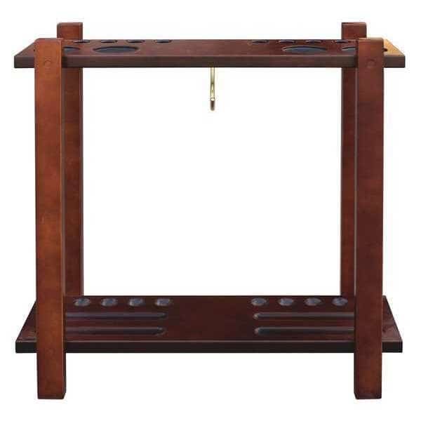Floor Billiard Pool Cue Rack, Walnut, Mfr#: BG2567W, HATHAWAY