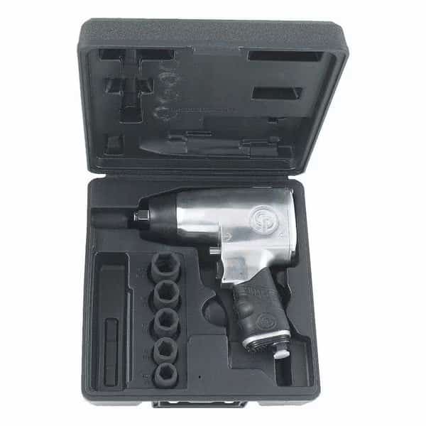 1/2" Pistol Grip Impact Wrench Metric Kit 425 ft.-lb., CHICAGO PNEUMATIC, Mfr# CP734HKM